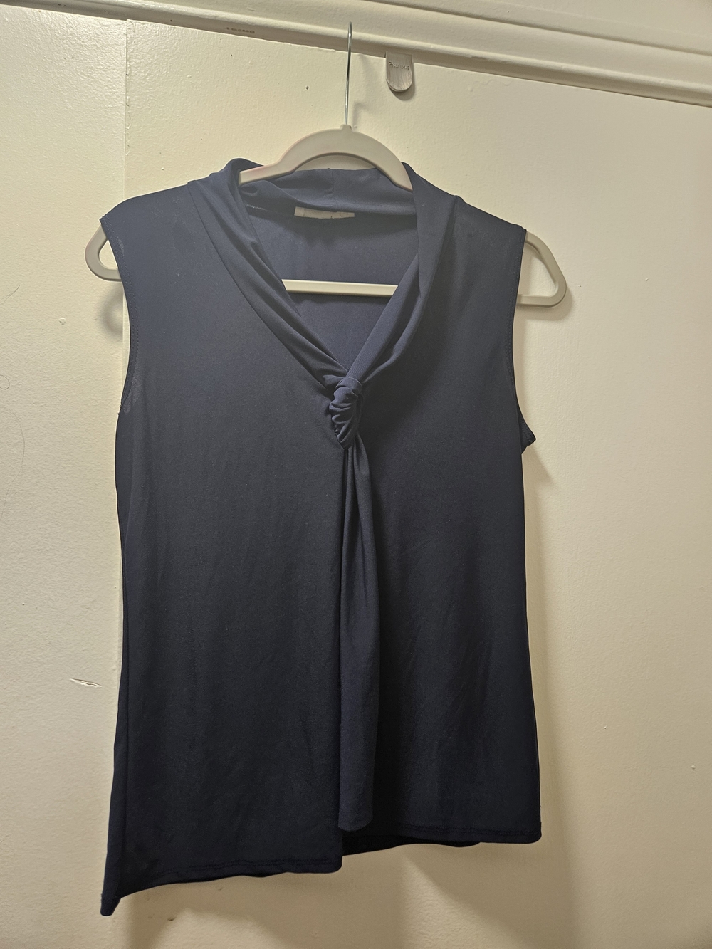 Knot-Neck Sleeveless Navy Women's Camisole